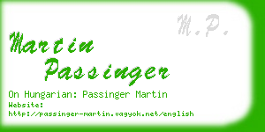 martin passinger business card